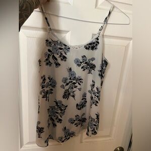 Spaghetti strap flower blouse